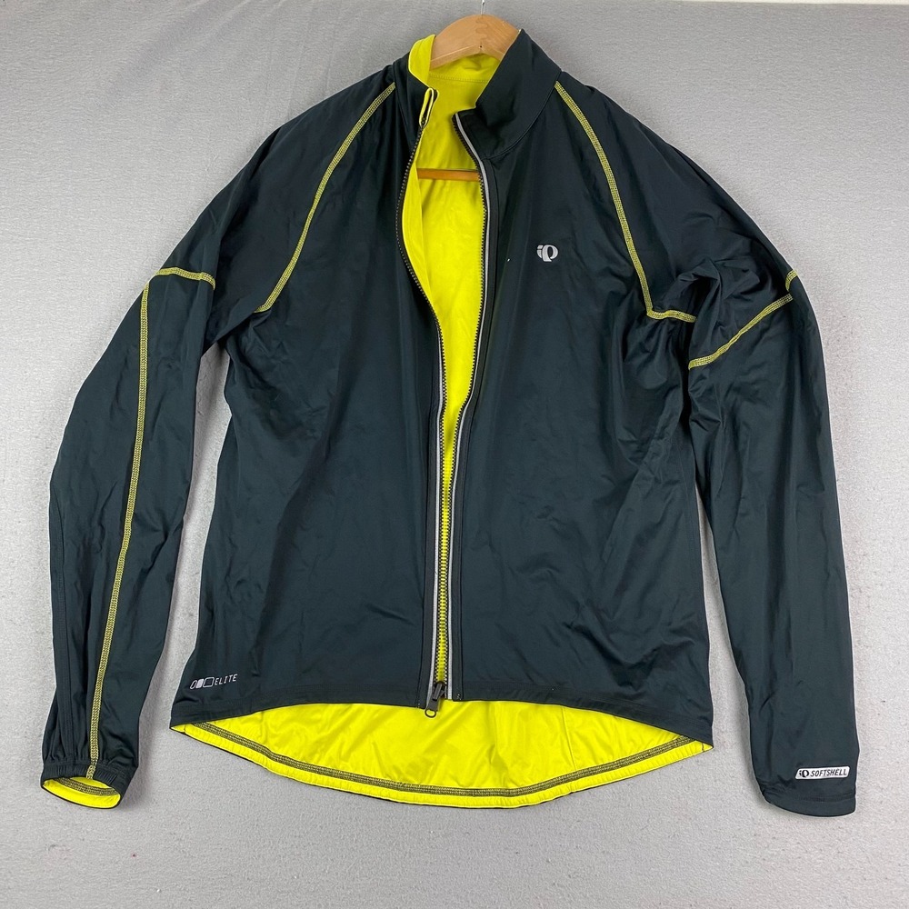 Pearl Izumi Elite reversible Jacket Mens L zip pocket softshell reflective